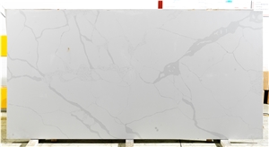 Low price unique calacatta quartz stone slab